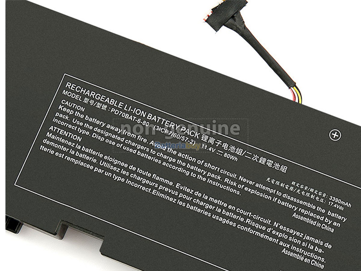 Batteria per Clevo GAMING GURU RAIN RTX3060 (PD70PNP)