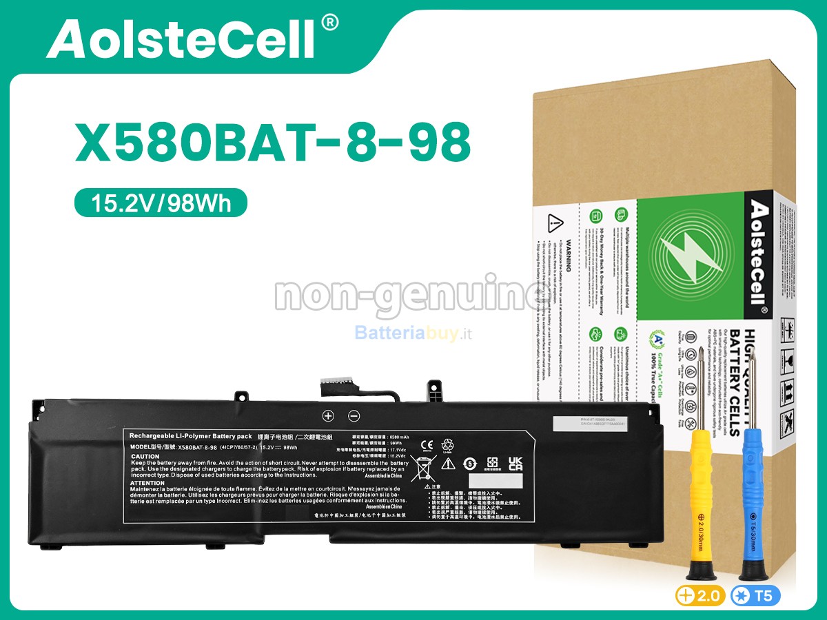Batteria per Clevo X580BAT-8-98(4ICP7/60/57-2)