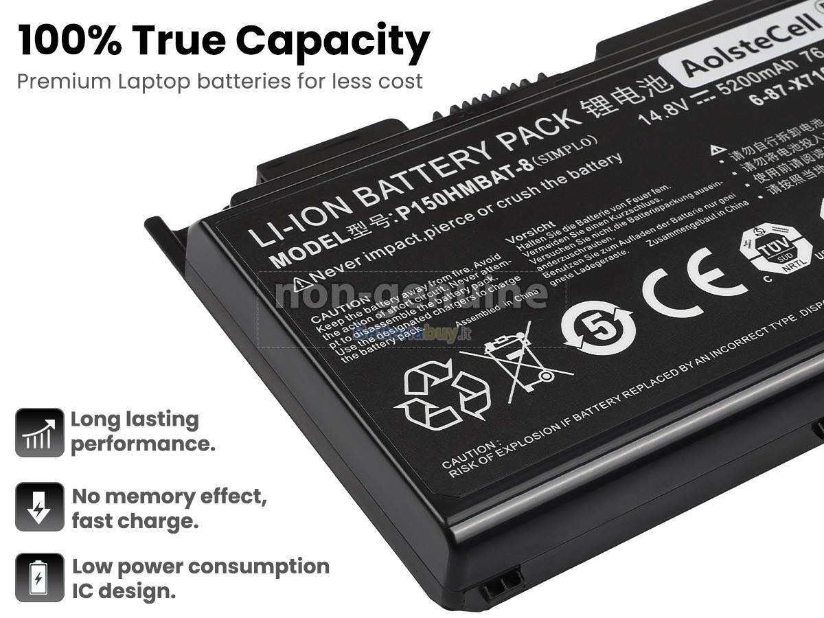 Batteria per Clevo 6-87-X710S-4272