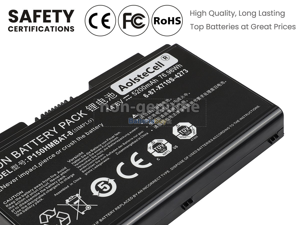 Batteria per Clevo 6-87-X710S-4272