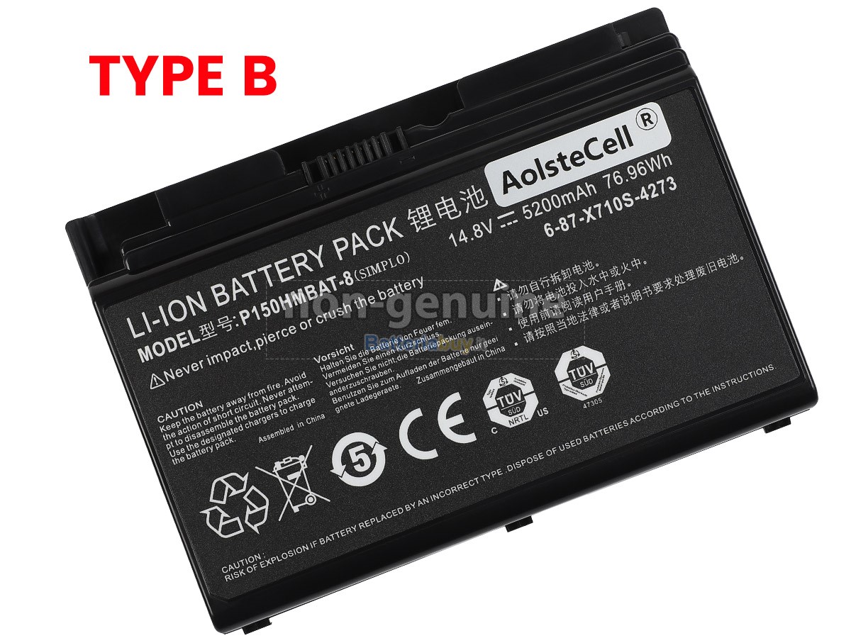 Batteria per Clevo 6-87-X710S-4272