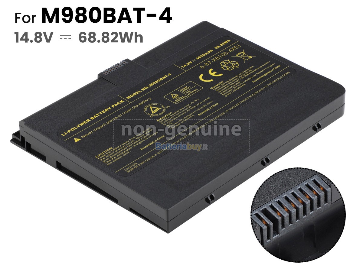 Batteria per Clevo M980NU