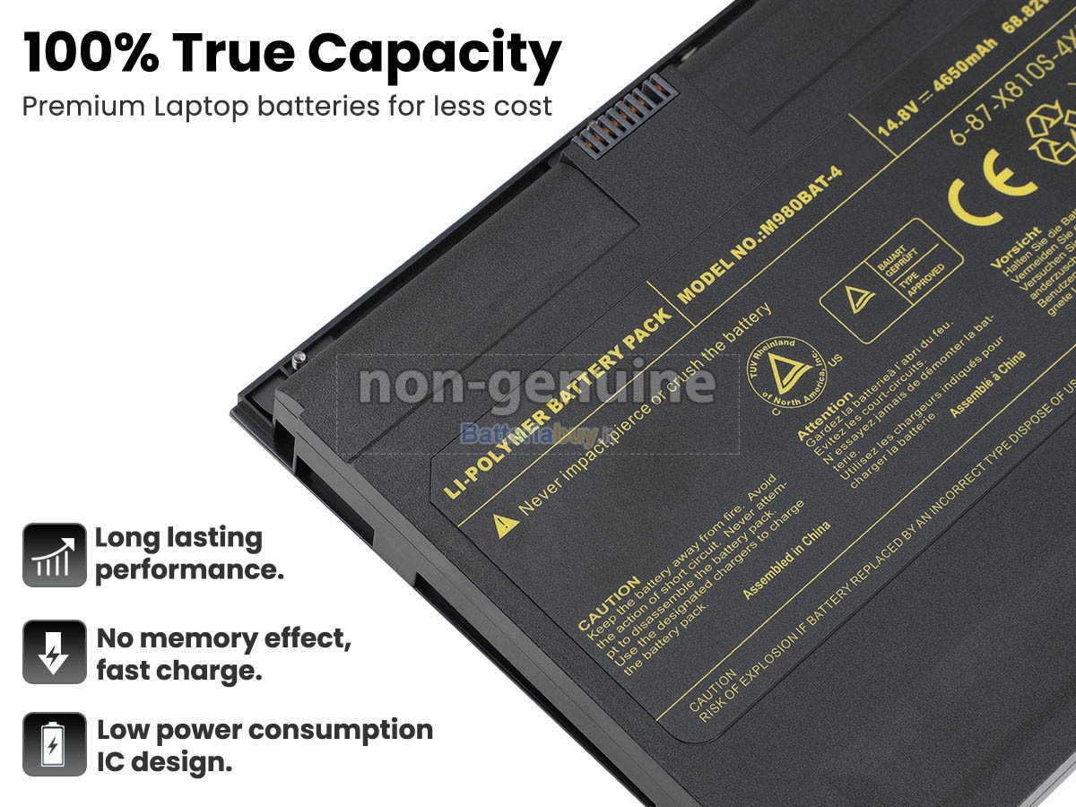 Batteria per Clevo M980NU
