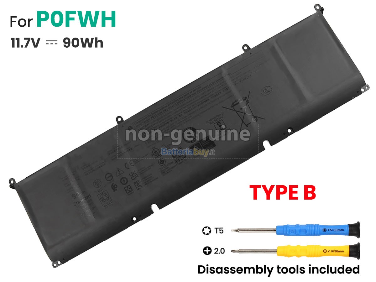 Batteria per Dell Inspiron 16 7640 2-IN-1