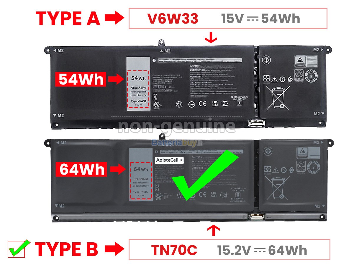Batteria per Dell P145G001