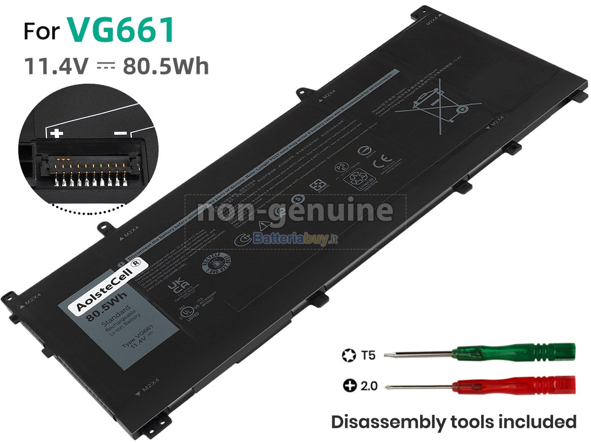 Batteria per Dell Alienware X14 R2