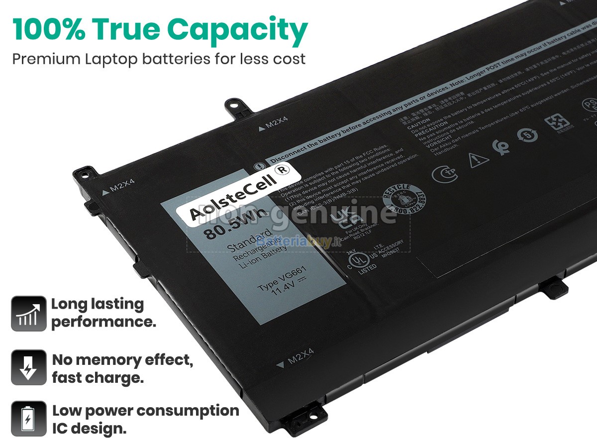 Batteria per Dell Alienware X14 R2