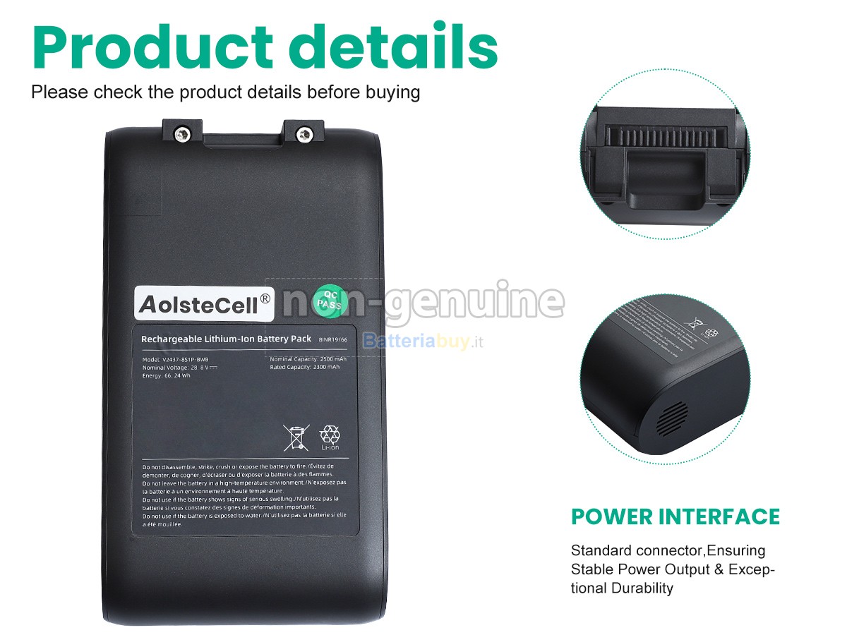 Batteria per Dreame V2437-8S1P-BWB