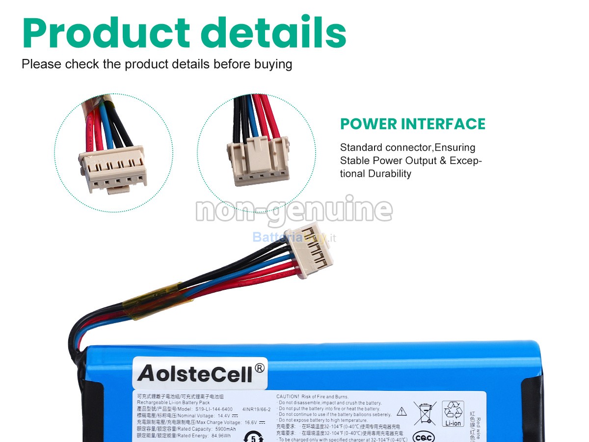 Batteria per Ecovacs S19-LI-144-6400