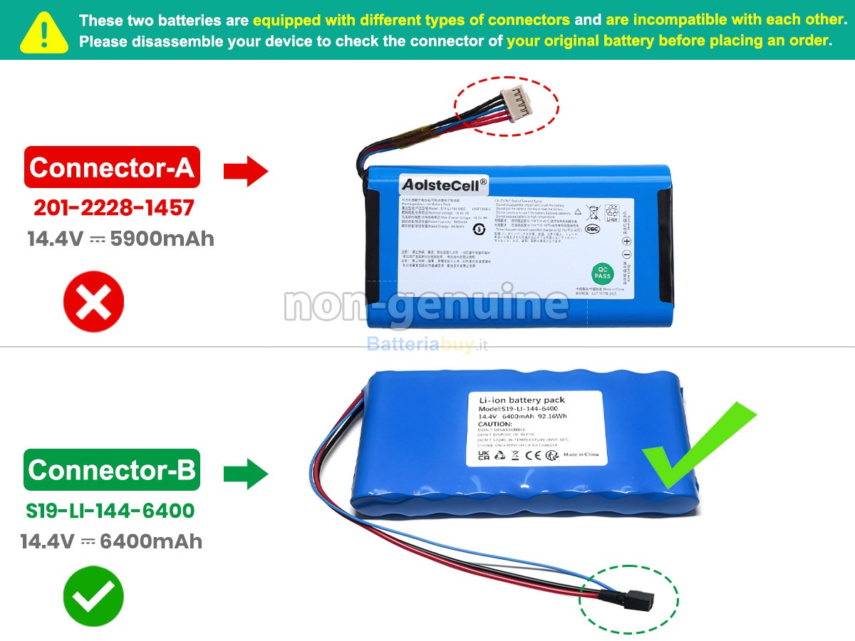 Batteria per Ecovacs S19-LI-144-6400