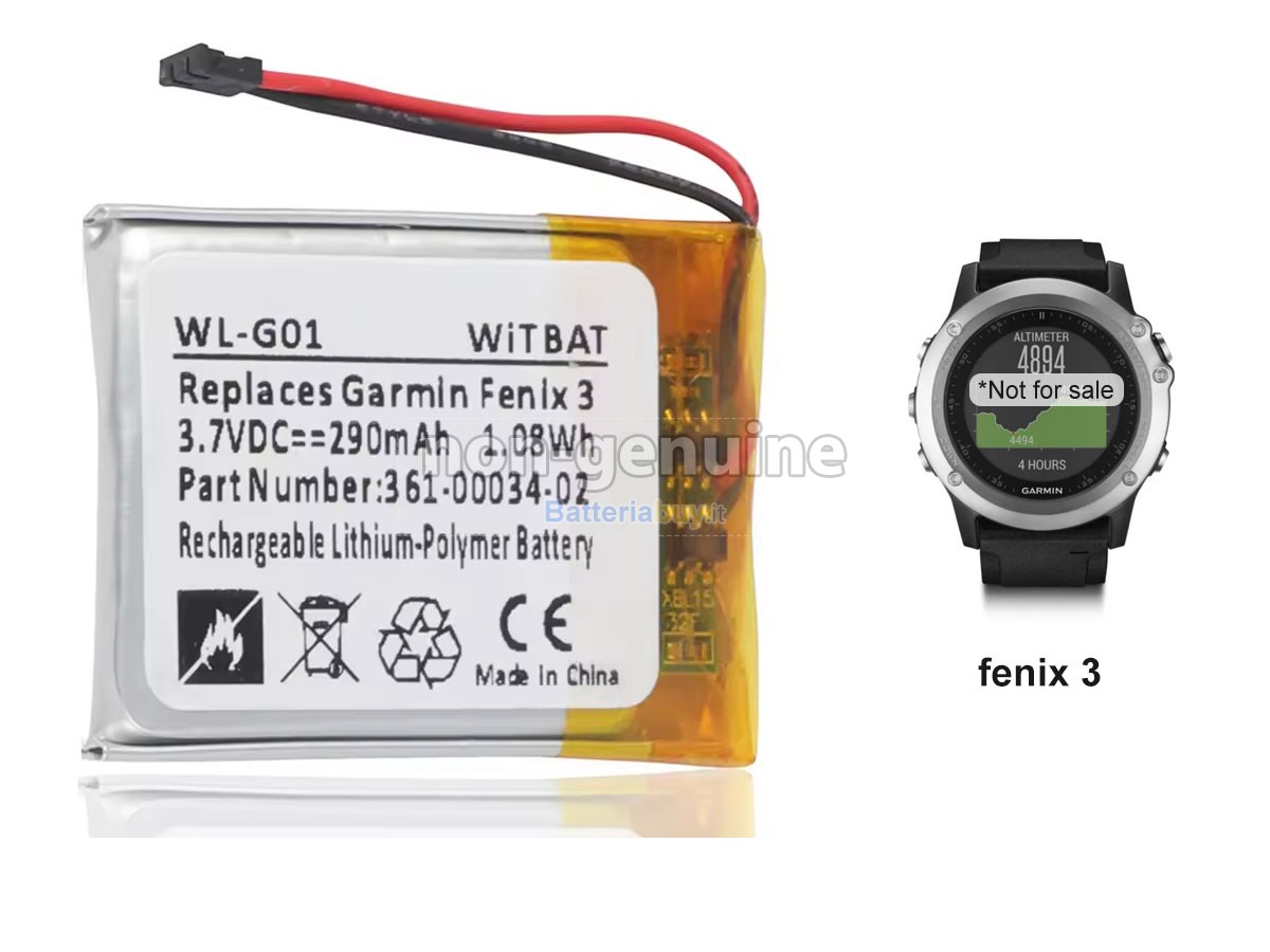 Batteria per Garmin 010-01338-77