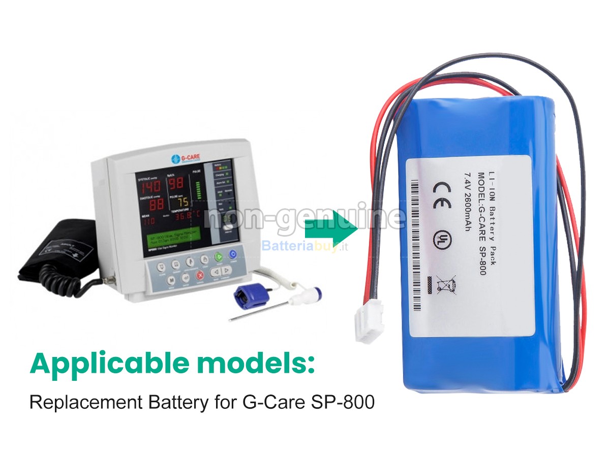 Batteria per GCare SP-800 VITAL SIGNS MONITOR