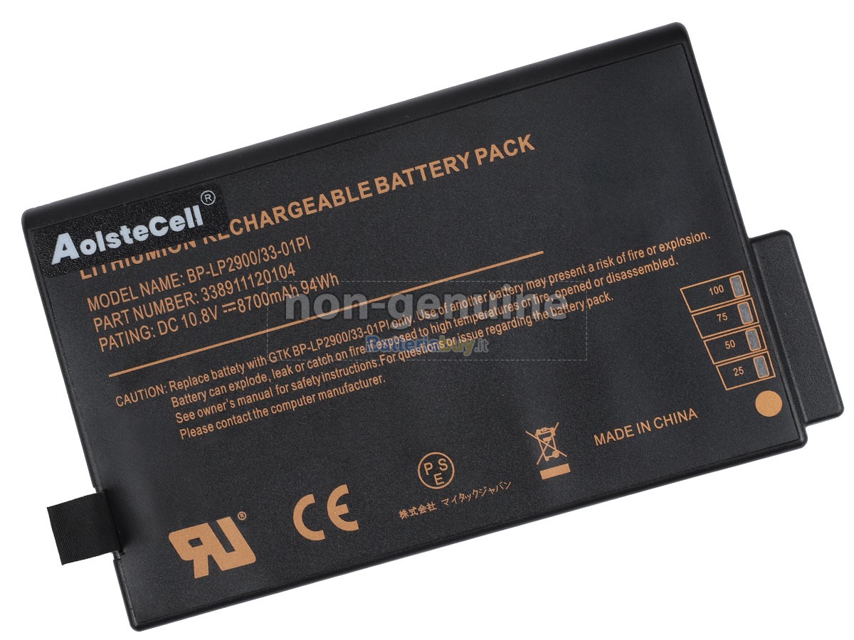 Batteria per Getac BP-LC2600/33-01S1