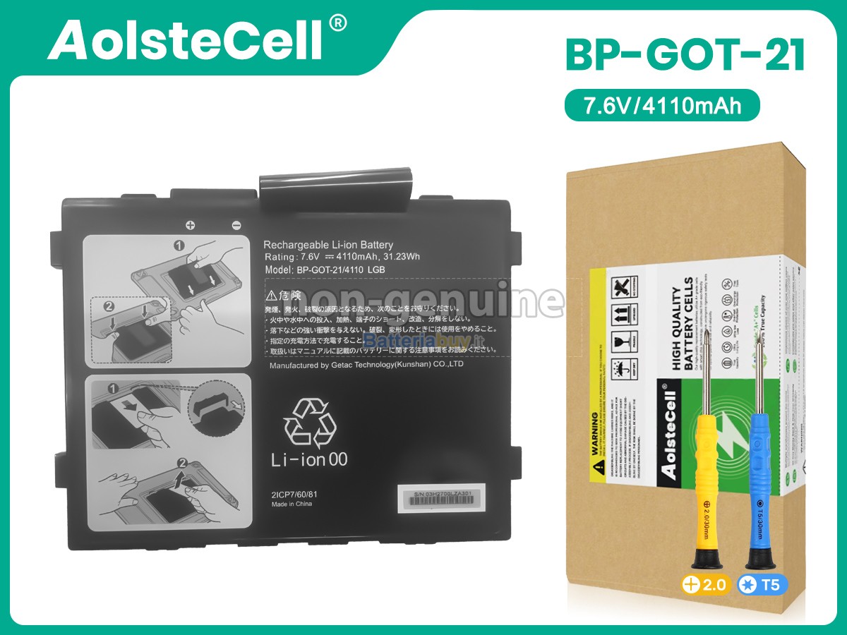 Batteria per Getac BP-GOT-21/4110 LGB