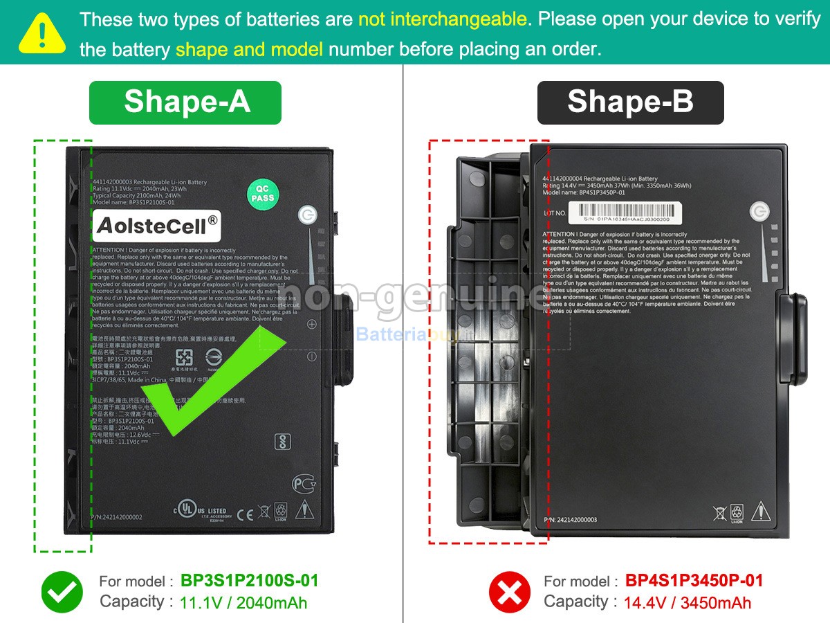 Batteria per Getac K120