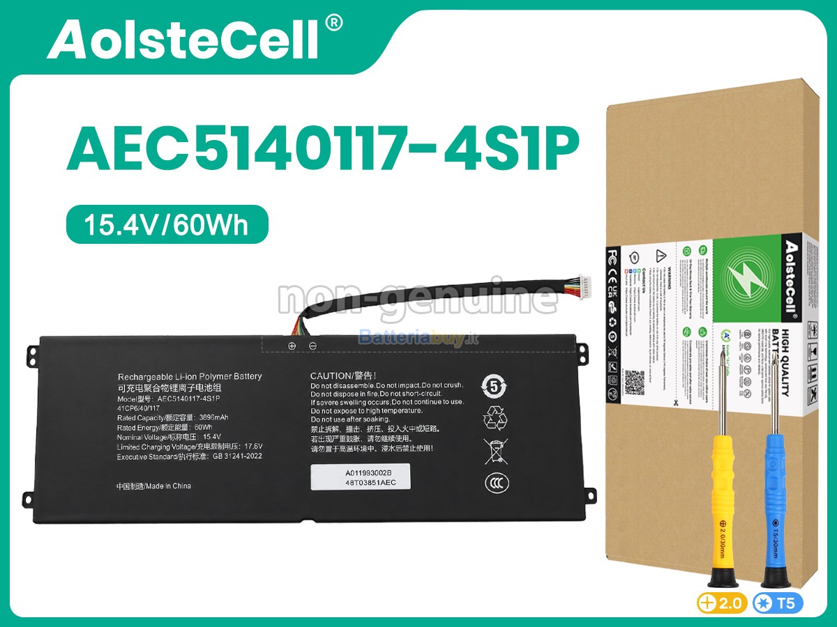 Batteria per Hasee AEC5140117-4S1P