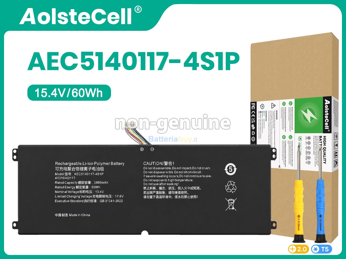 Batteria per Hasee AEC5140117-4S1P