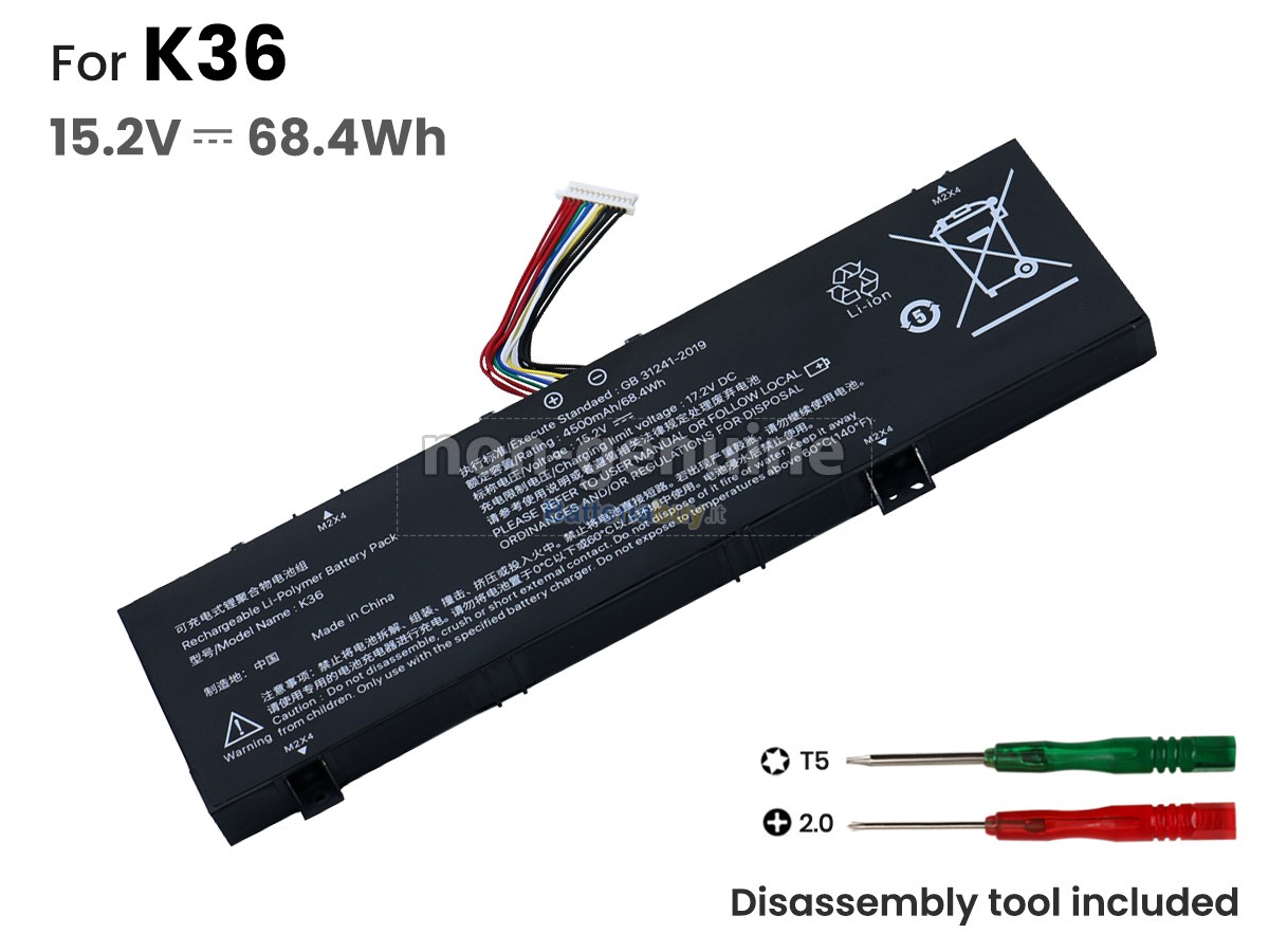 Batteria per Hasee K36P