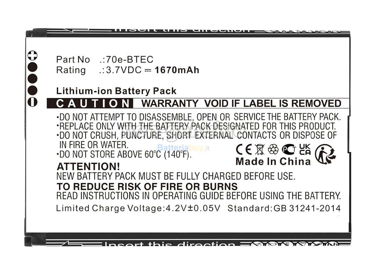 Batteria per Honeywell 60S-BATT-1