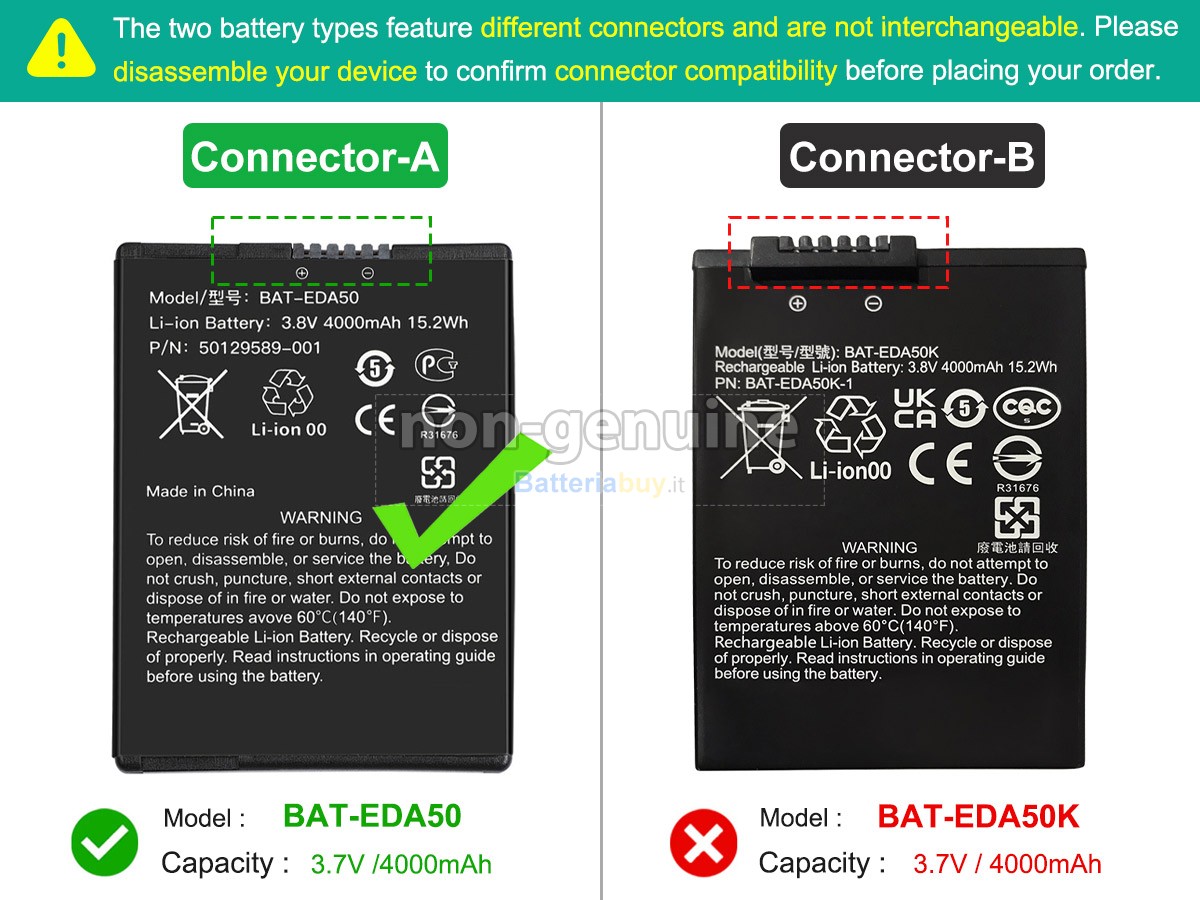 Batteria per Honeywell EDA50HC
