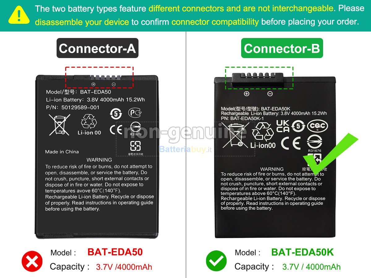 Batteria per Honeywell EDA50HC