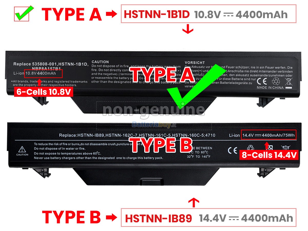 Batteria per HP 535753-001