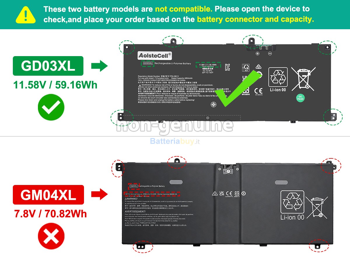Batteria per HP OmniBook X FLIP 14-KC0004NSX