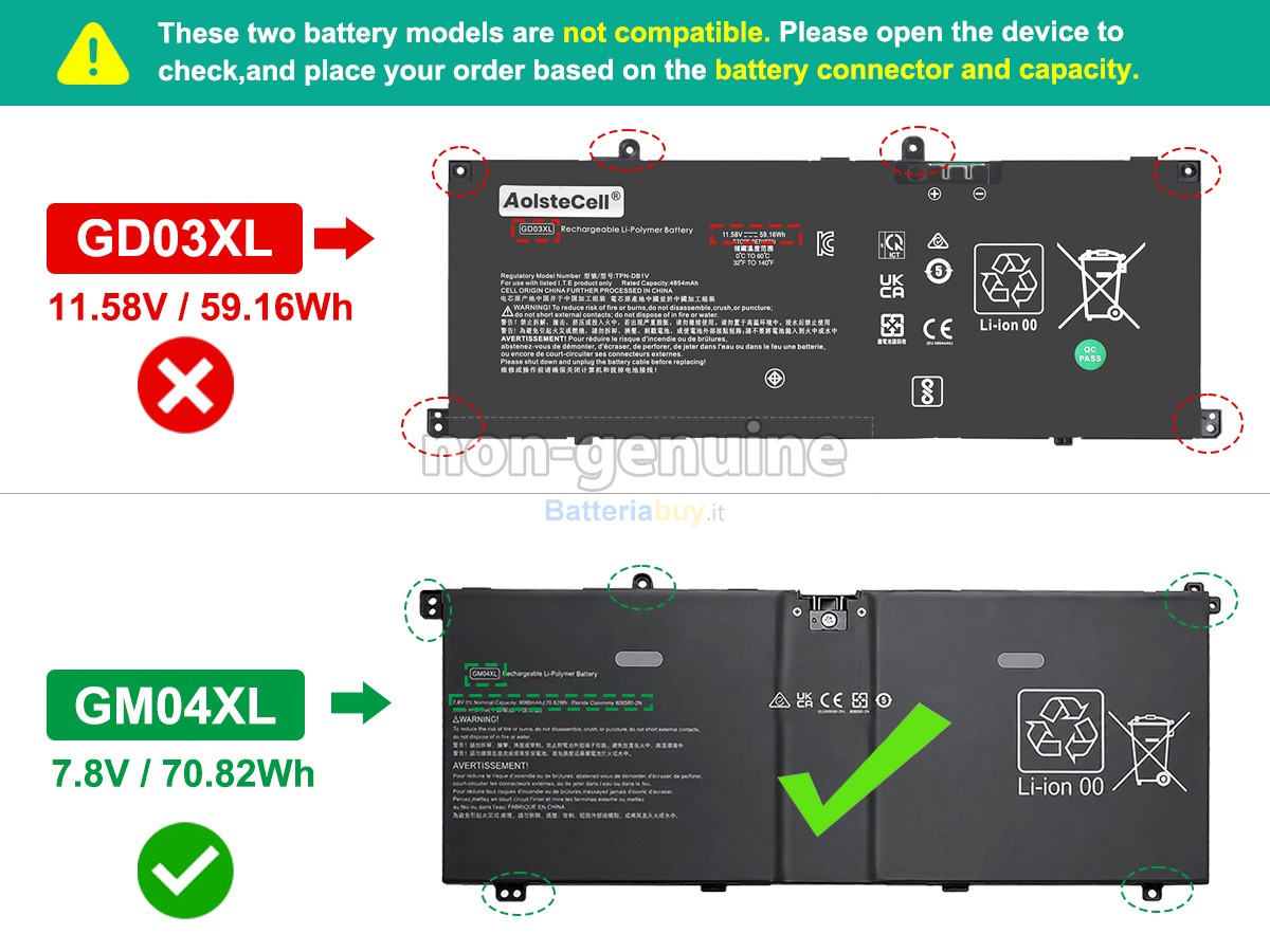 Batteria per HP OmniBook X FLIP 14-KC0004NSX
