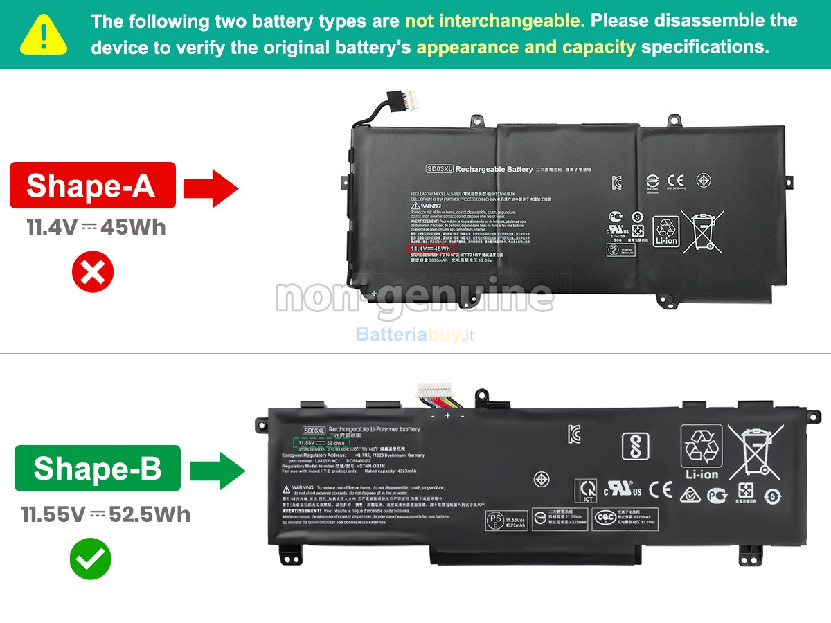Batteria per HP SD03XL