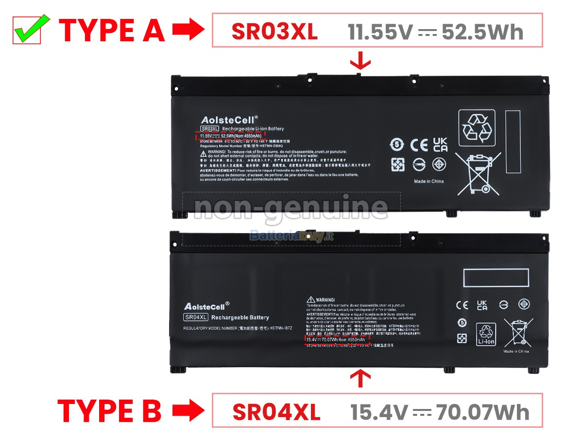 Batteria per HP SR03XL