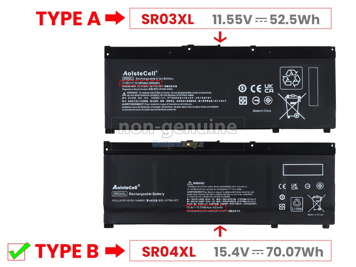 Batteria per HP Pavilion POWER 15-CB518TX