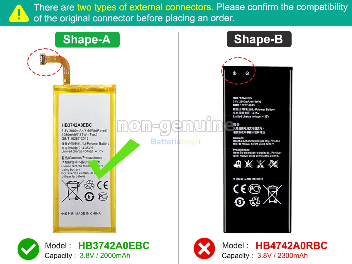 Batteria per Huawei ASCEND G630-U00