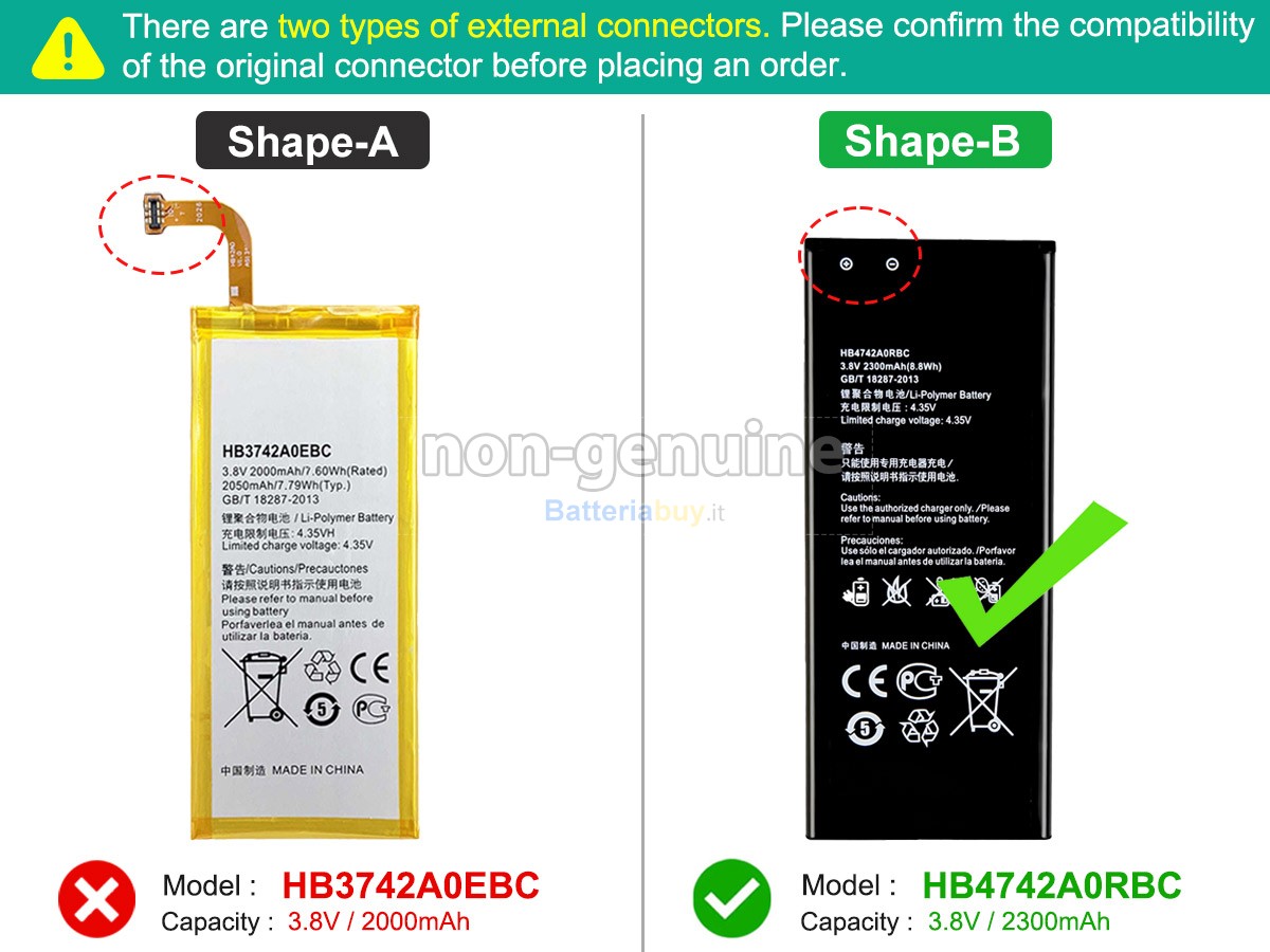 Batteria per Huawei ASCEND G630-U00