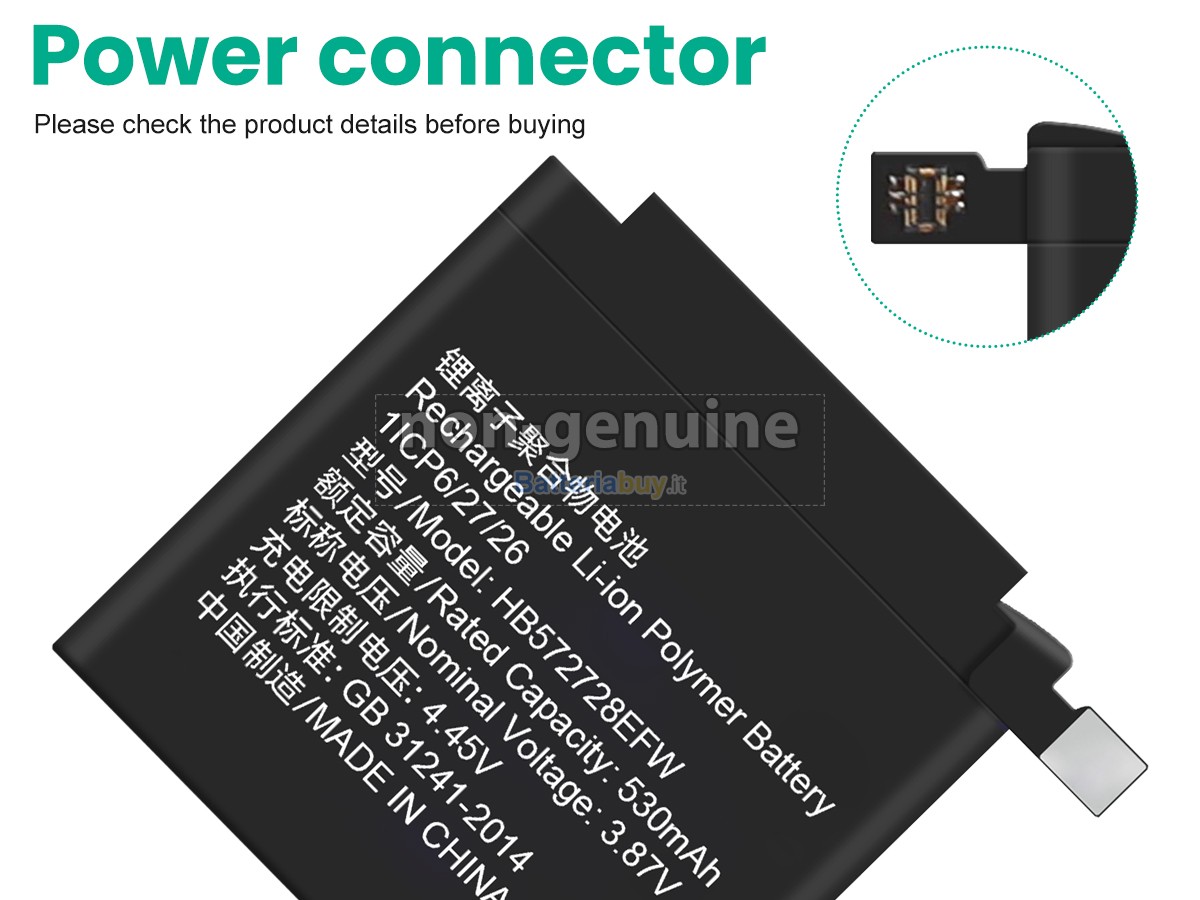 Batteria per Huawei GT3 PRO 46MM