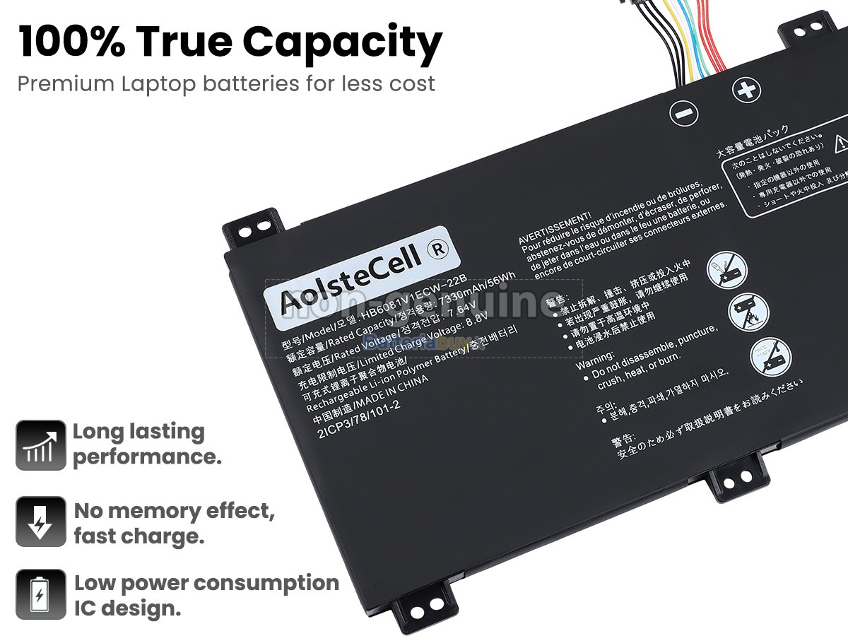 Batteria per Huawei HB6081V1ECW-22B(2ICP3/78/101-2)