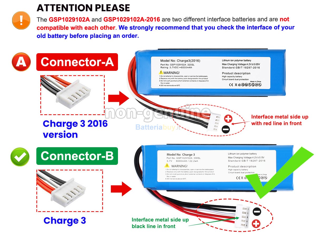 Batteria per JBL CHARGE 3 2016