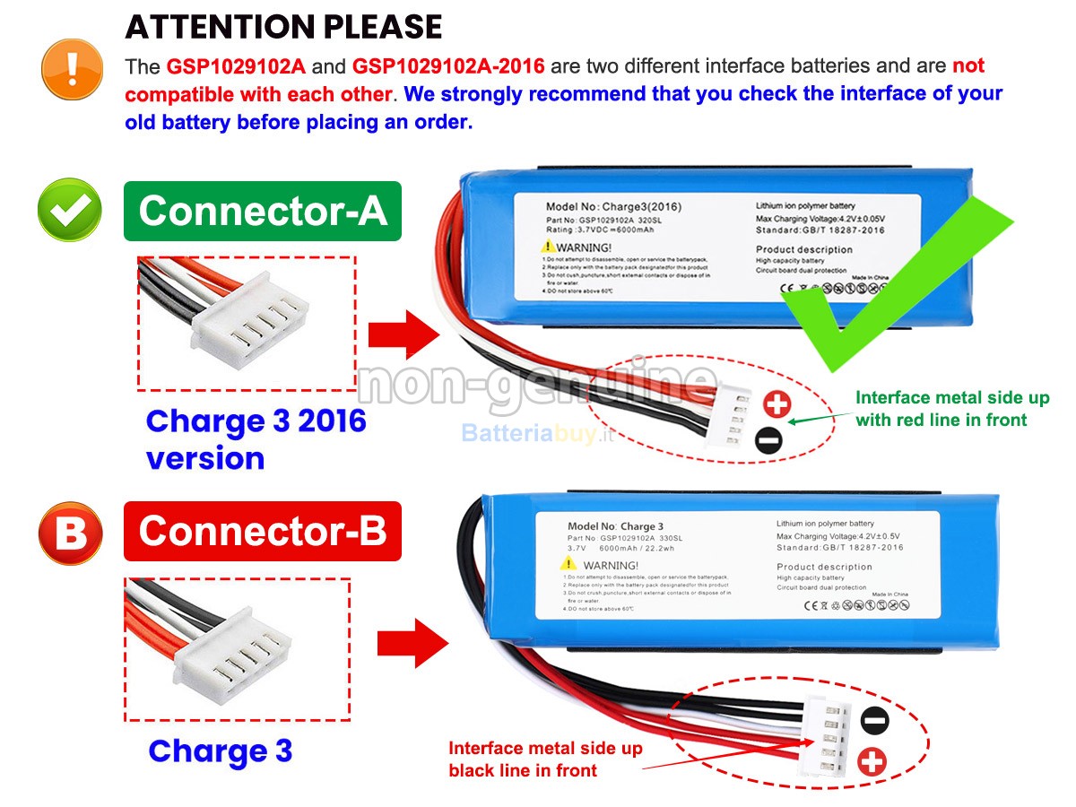 Batteria per JBL CHARGE 3 2016