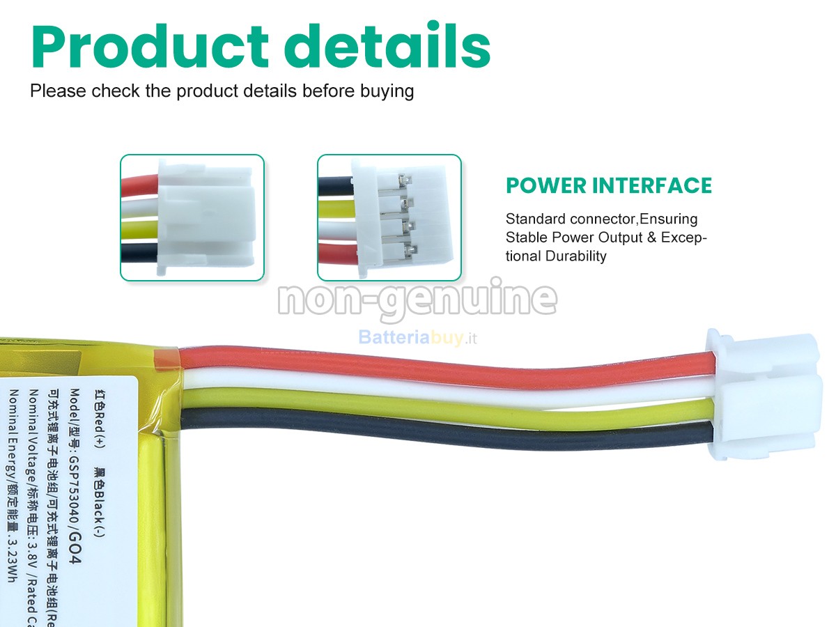 Batteria per JBL GSP753040
