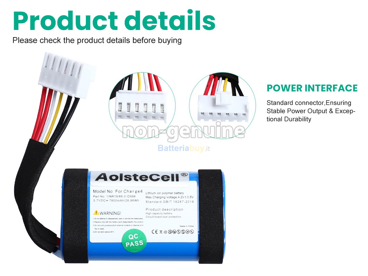 Batteria per JBL SUN-INTE-118