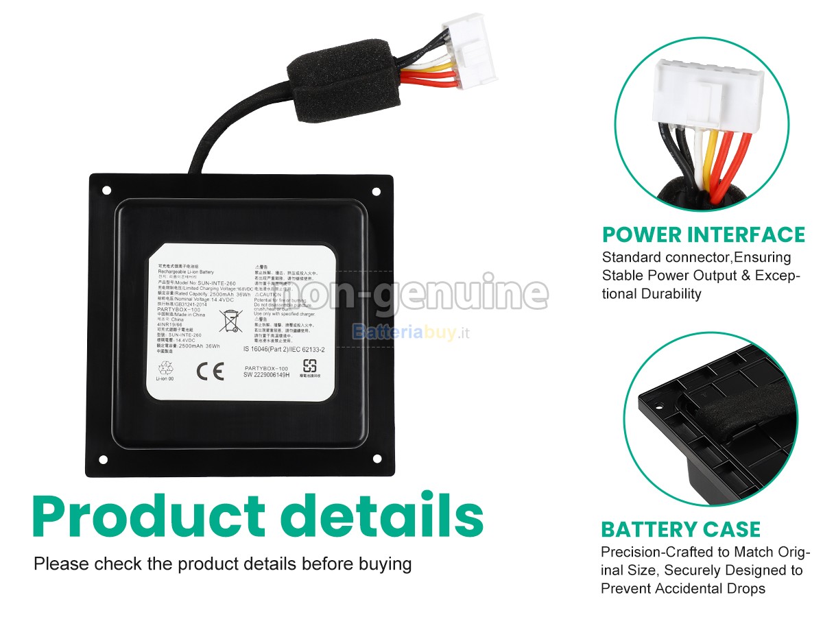 Batteria per JBL SUN-INTE-260