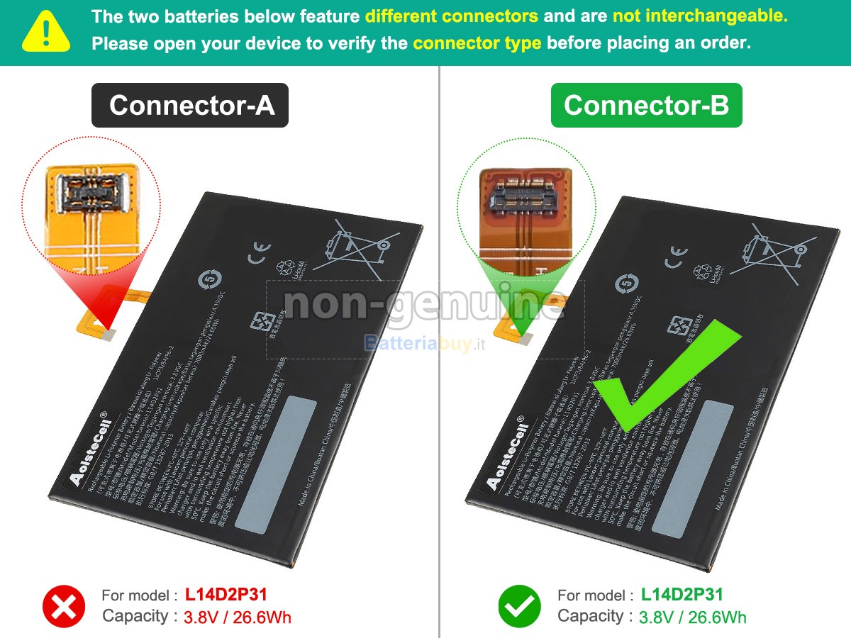 Batteria per Lenovo TB2-X30F