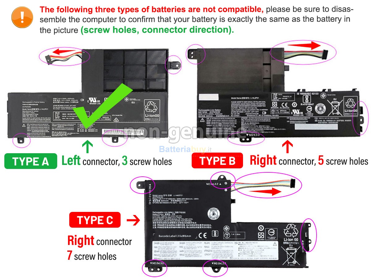 Batteria per Lenovo IdeaPad 520S-14IKBR