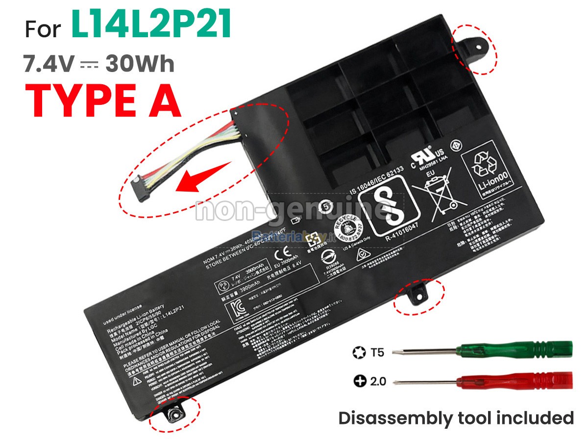 Batteria per Lenovo IdeaPad 520S-14IKBR