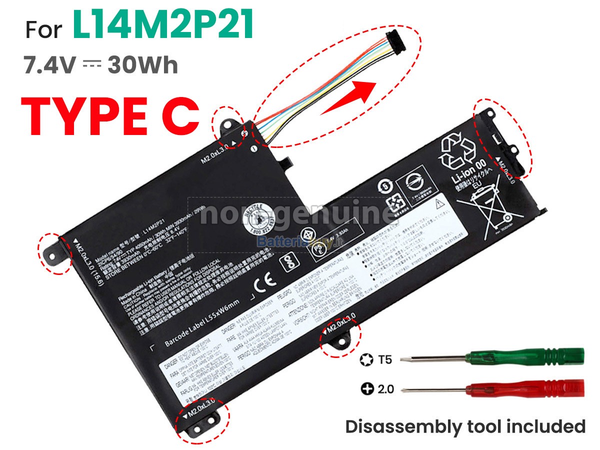 Batteria per Lenovo IdeaPad 520S-14IKBR