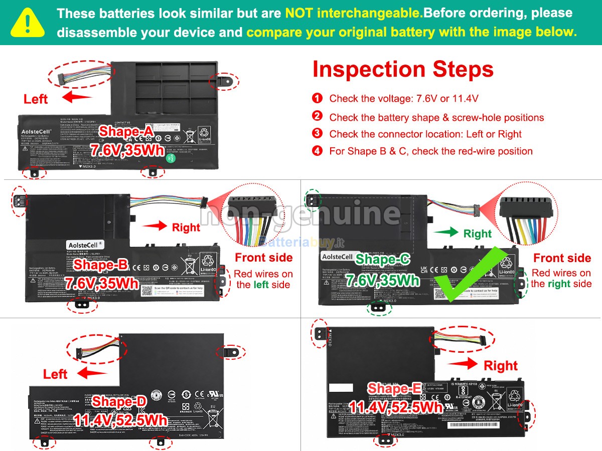 Batteria per Lenovo YOGA 510-15ISK-80SR00AVSP