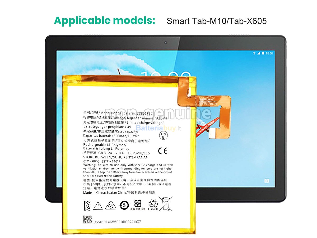 Batteria per Lenovo L18D1P32