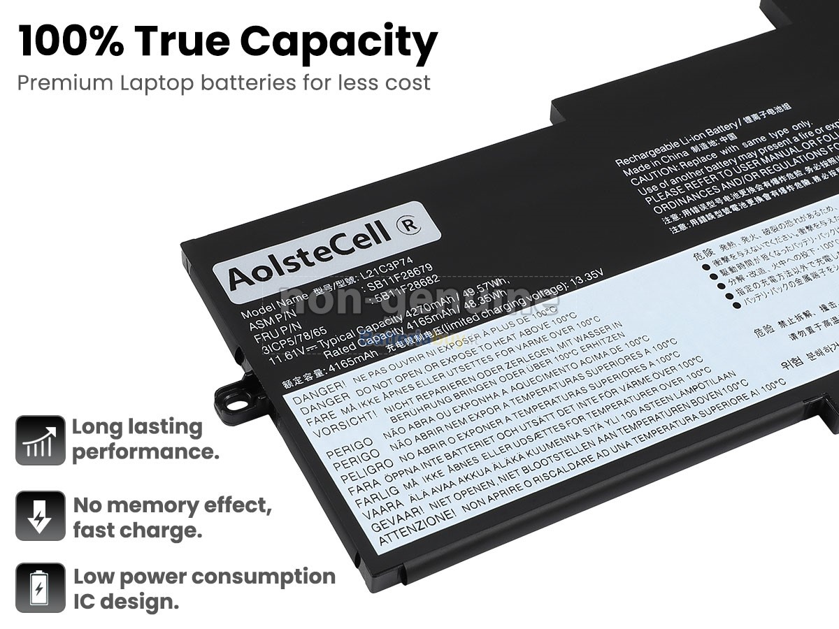 Batteria per Lenovo ThinkPad X1 NANO GEN 3-21K1000UID