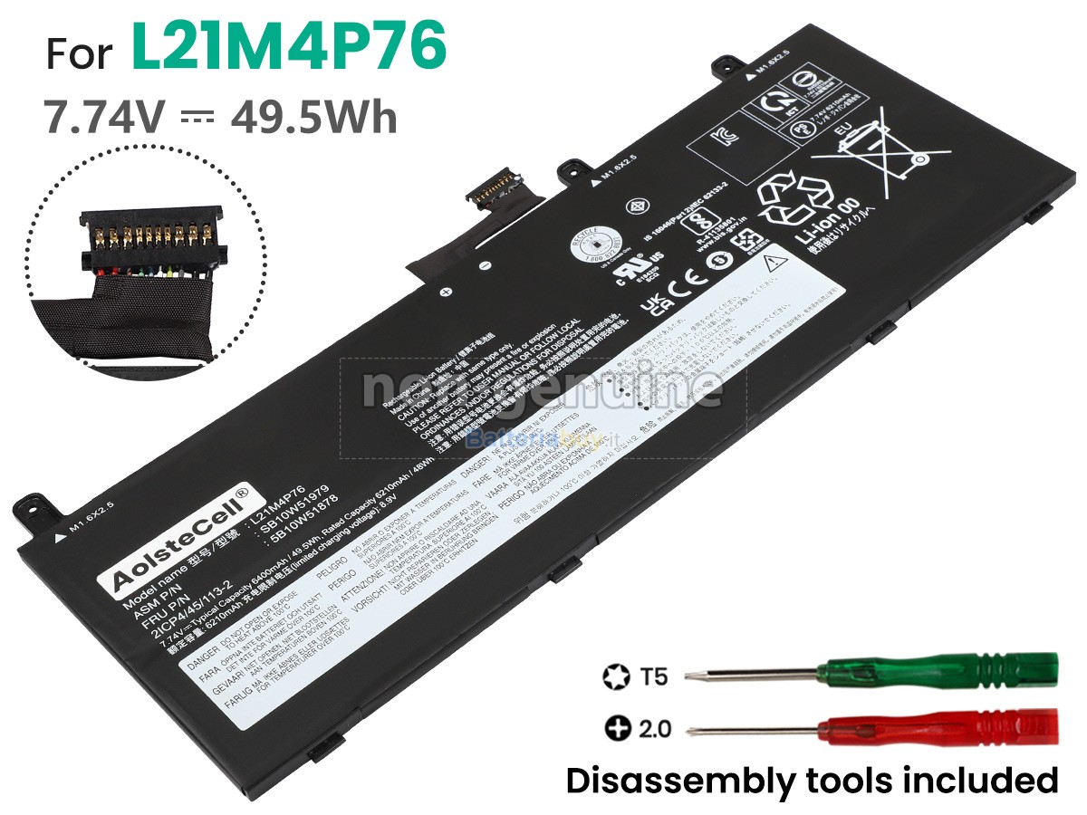 Batteria per Lenovo ThinkPad X13S GEN 1-21BX000SSP