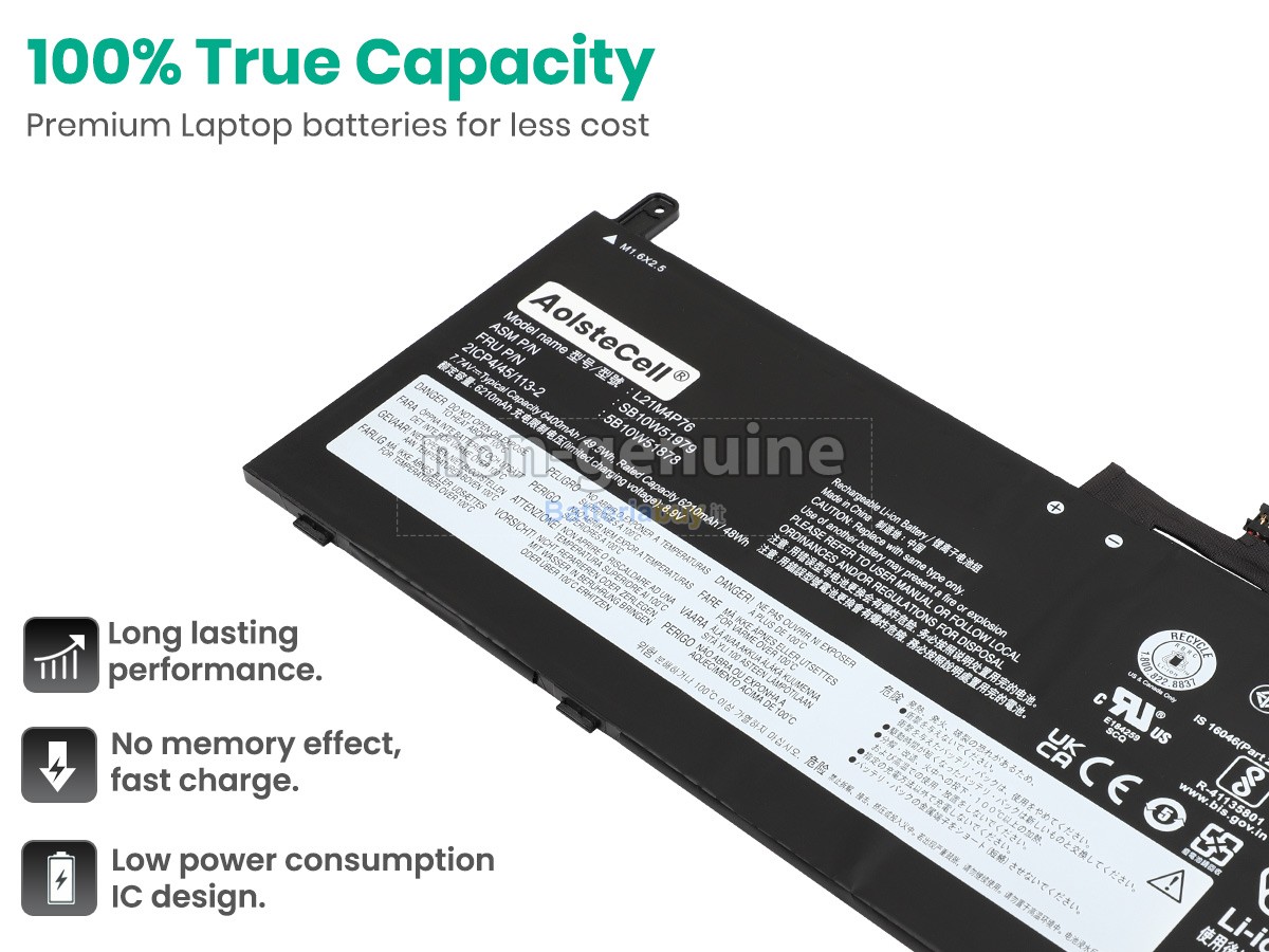 Batteria per Lenovo ThinkPad X13S GEN 1-21BX000SSP
