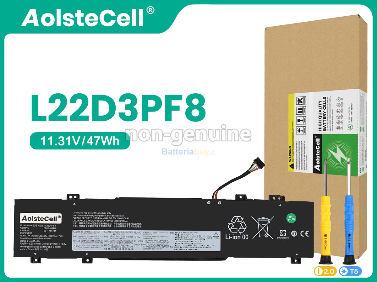 Batteria per Lenovo L22B3PF8